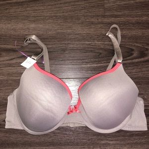 Maidenform 38C gray pink t-shirt  bra D22